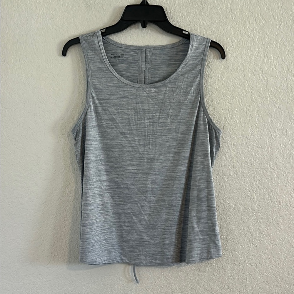 Sexy soft Gray Sleeveless adjustable back workout Top
